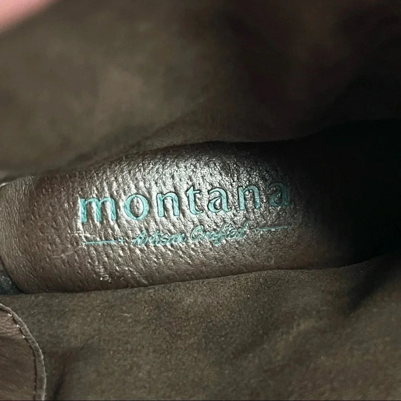 Montana Tan Moto Buckle Leather Boots size 7‎ 1/2 - Picture 11 of 11